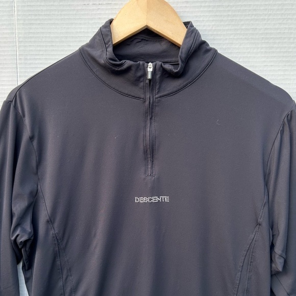 DESCENTE × SWAROVSKI  Mid-Layer Ski- 1/4
Zip  Black Base Layer long sleeve Top - Picture 8 of 9